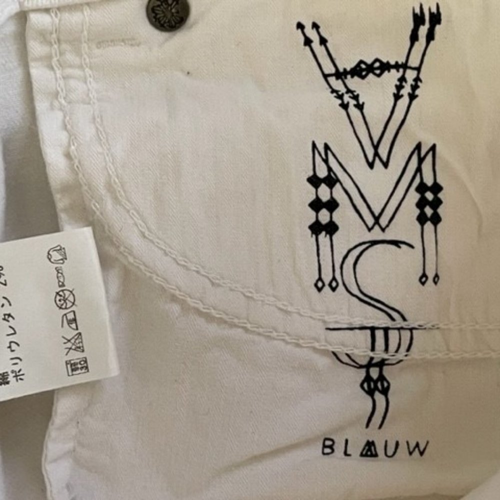 MAISON SCOTCH Amsterdams Blauw SKINNY WHITE JEANS Size 24 Regular, Like New - Picture 8 of 13